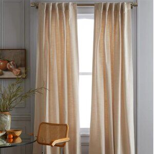 NWT Quince Luster Velvet Champagne Curtains, 48" x 84" 2- Panels  Retail $140